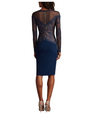 Women's Lisette Embroidered Illusion Dress