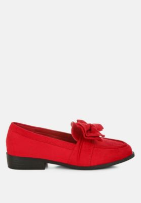 Womens Havisham Bow Accent Heeled Loafers