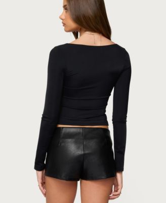 Women's Soria Ruched Cut Out Top