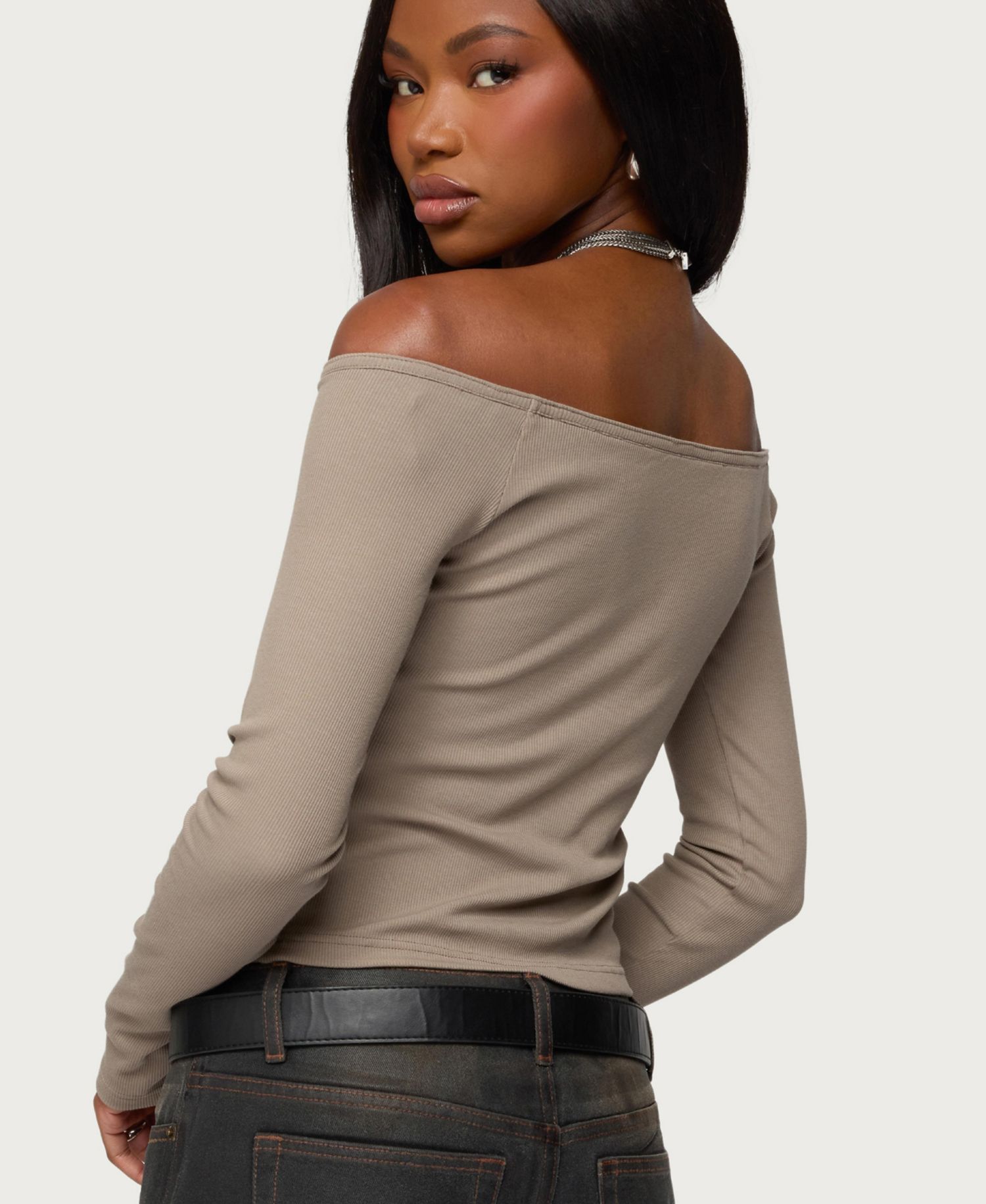 Women's Cambria Ribbed Off Shoulder Top