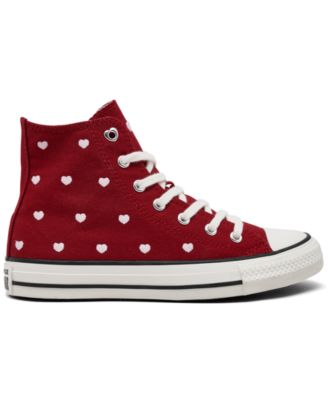 Big Girl's Chuck Taylor All Star Valentine's Day High Top Casual Sneakers from Finish Line