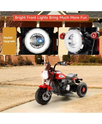 Dual 6V Kids Ride-On Motorcycle, 3-Wheel Toy with Forward/Reverse & Sounds for Ages 1-5