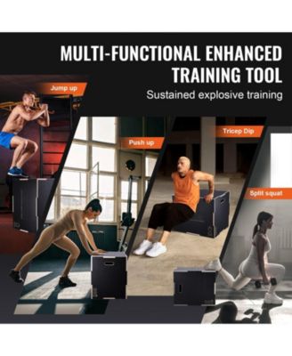 SUGFIT 3-in-1 Plyo Jump Box 30/24/20" Wooden Agility Training Box