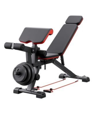 SUGFIT Adjustable Weight Bench 800 LB Capacity with Leg Extension and Preacher Pad