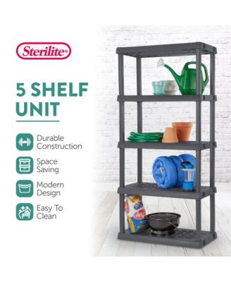 75.2 Inch Heavy Duty Durable 5 Shelf Ventilated Shelving Unit, 4 Pack