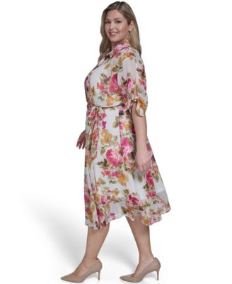 Plus Size Collared Shirt Dress