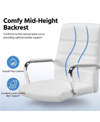 Mid-Back Office Chair PU Leather Office Executive Chair