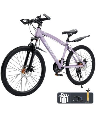 26-Inch 27-Speed Mountain Bike with Lock-Out Fork & Dual Disc Brakes for Versatile Riding