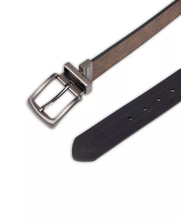 40MM Men's Reversible Casual Embossed Strap Belt - thumbnail 6