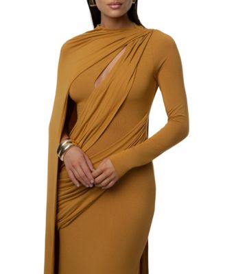 Women's Draped Elegance Cape Dress