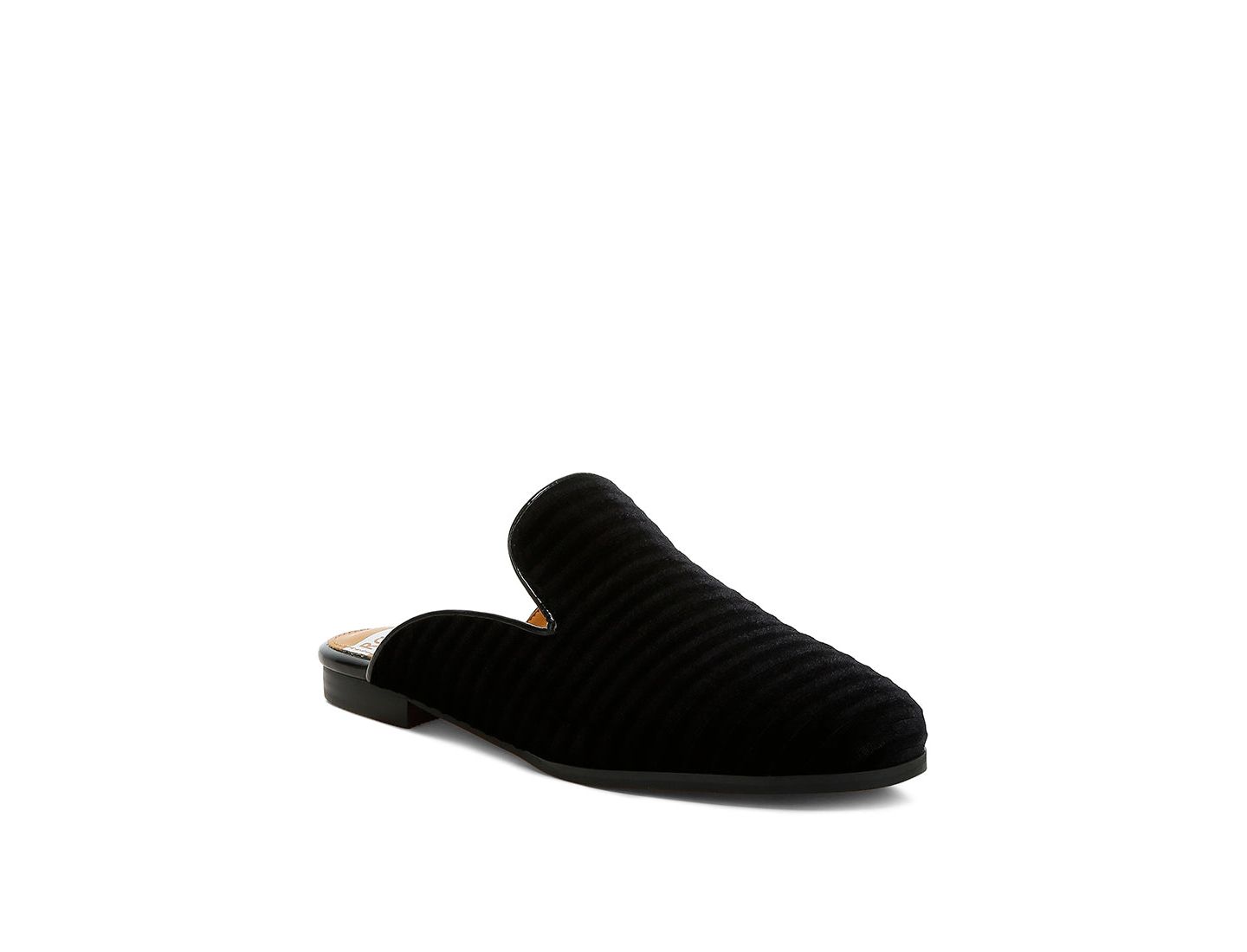 Женские сабо Rag & Co Ouzini Velvet Textured Slip On Mules, цвет: Чёрный — фото 4