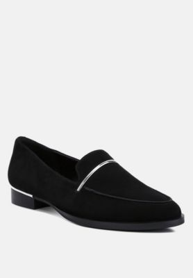 Rag and Co Womens Paulina Suede Slip On Loafers