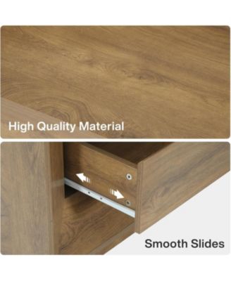 Nightstand, Large Night Stand with 2 Drawers, Oversized Nightstand Bedside Table Sofa End Table for Bedroom