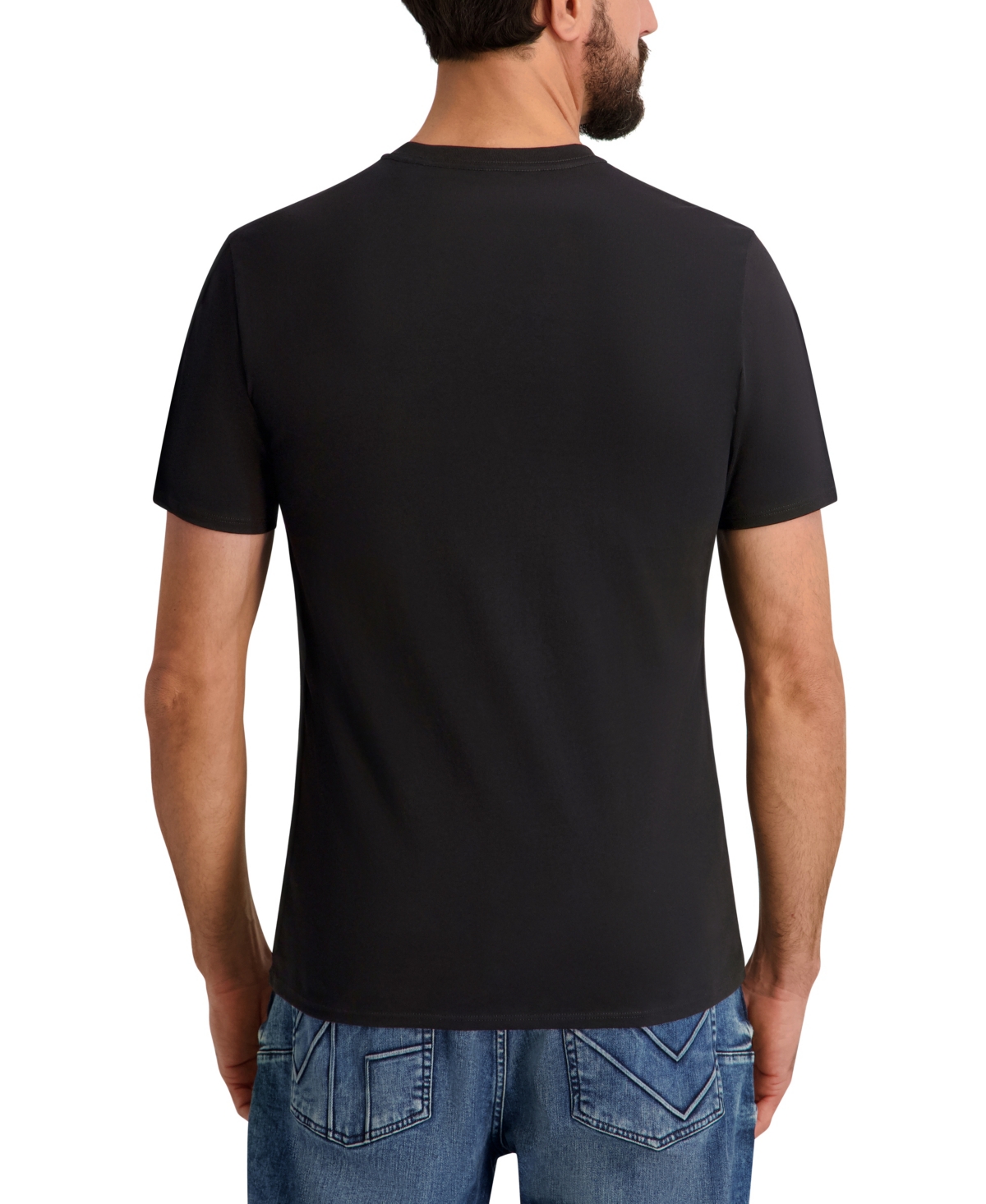 Karl Lagerfeld Paris Men's Metallic Finish Logo Regular-Fit T-Shirt