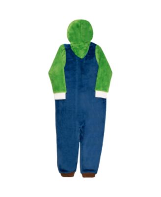 Super Little Boys Mario Brothers Onesie Zip Up Coverall