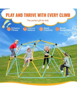 10FT Kids Climbing Dome Jungle Gym 750 LB Capacity
