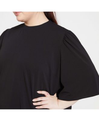 Women's Crepe Jersey Capelet Blouse