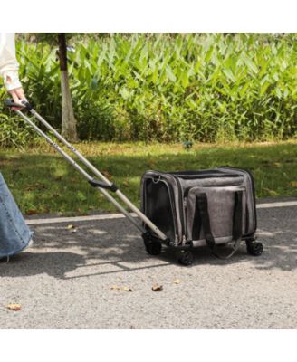 Airline-Approved Rolling Pet Carrier, Holds up to 25 lbs., Gray