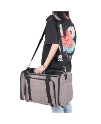 Airline-Approved Rolling Pet Carrier, Holds up to 25 lbs., Gray