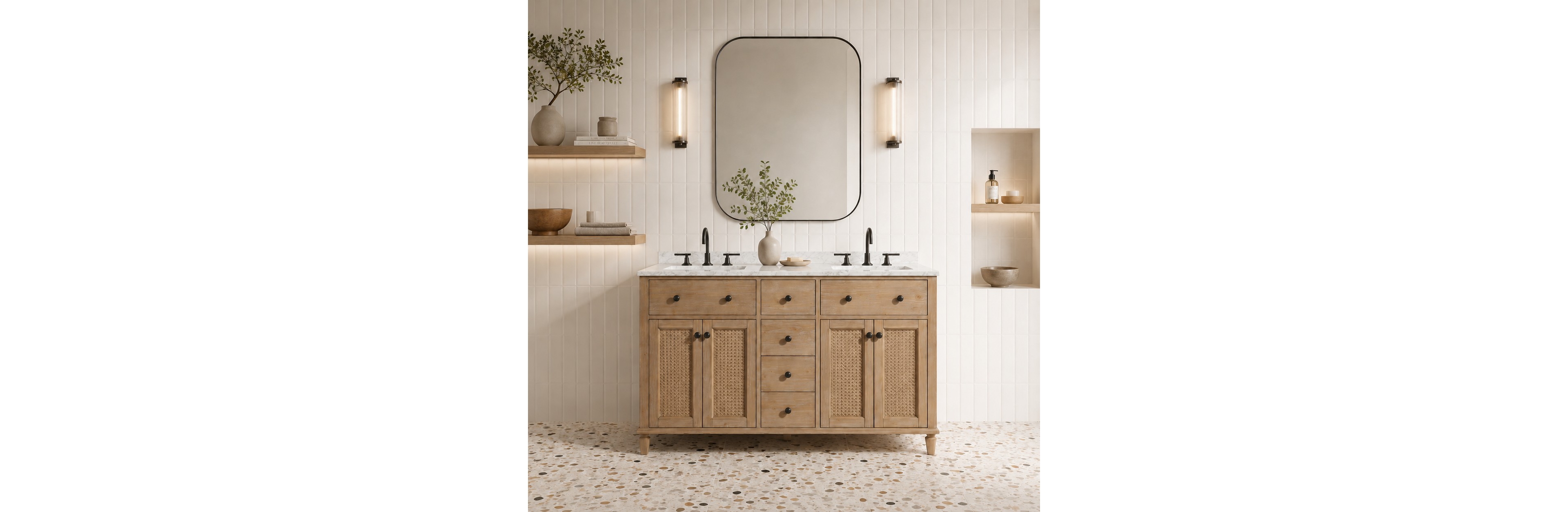 Ari Bath 55" Annie, Weathered Fir Finish