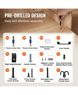 Wooden Litter Box Enclosure with Storage Shelves & Baskets, Natural