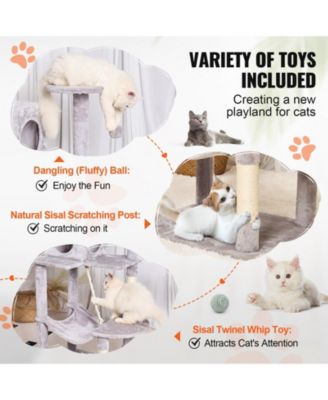 56.2" Multi-Level Cat Tree with Condo