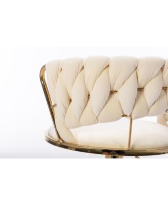 Adjustable Height Bar Stools with Chrome Accents (Set of 2)