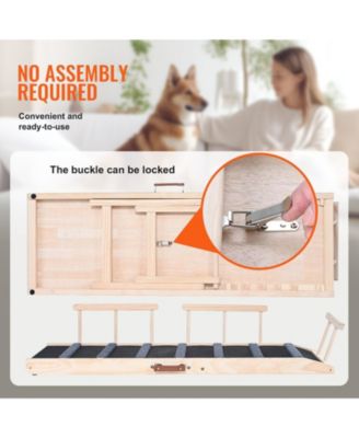 Adjustable Wooden Folding Pet Ramp, 47.2