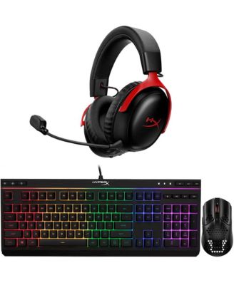 PC Gaming Bundle Cloud III S Wireless Headset Alloy Core Full-Size Wired Keyboard Pulsefire Haste Wireless Mouse