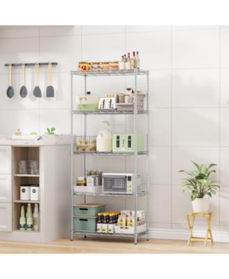 5-Tier 21 in W x 59 in H x 12 in D Height Adjustable Garage Wire Shelving Unit