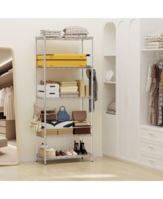 5-Tier 21 in W x 59 in H x 12 in D Adjustable Wire Shelving Unit