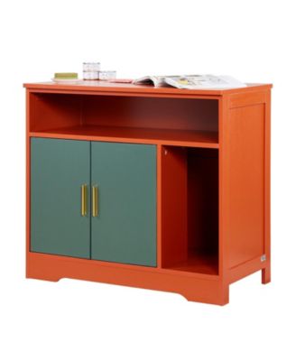 Modern Wooden Litter Box Enclosure with Storage Shelf