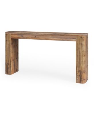 Solid Wood Console Table, 63-Inch Farmhouse Entryway Sofa Table Behind Couch for Living Room Hallway, Foyer
