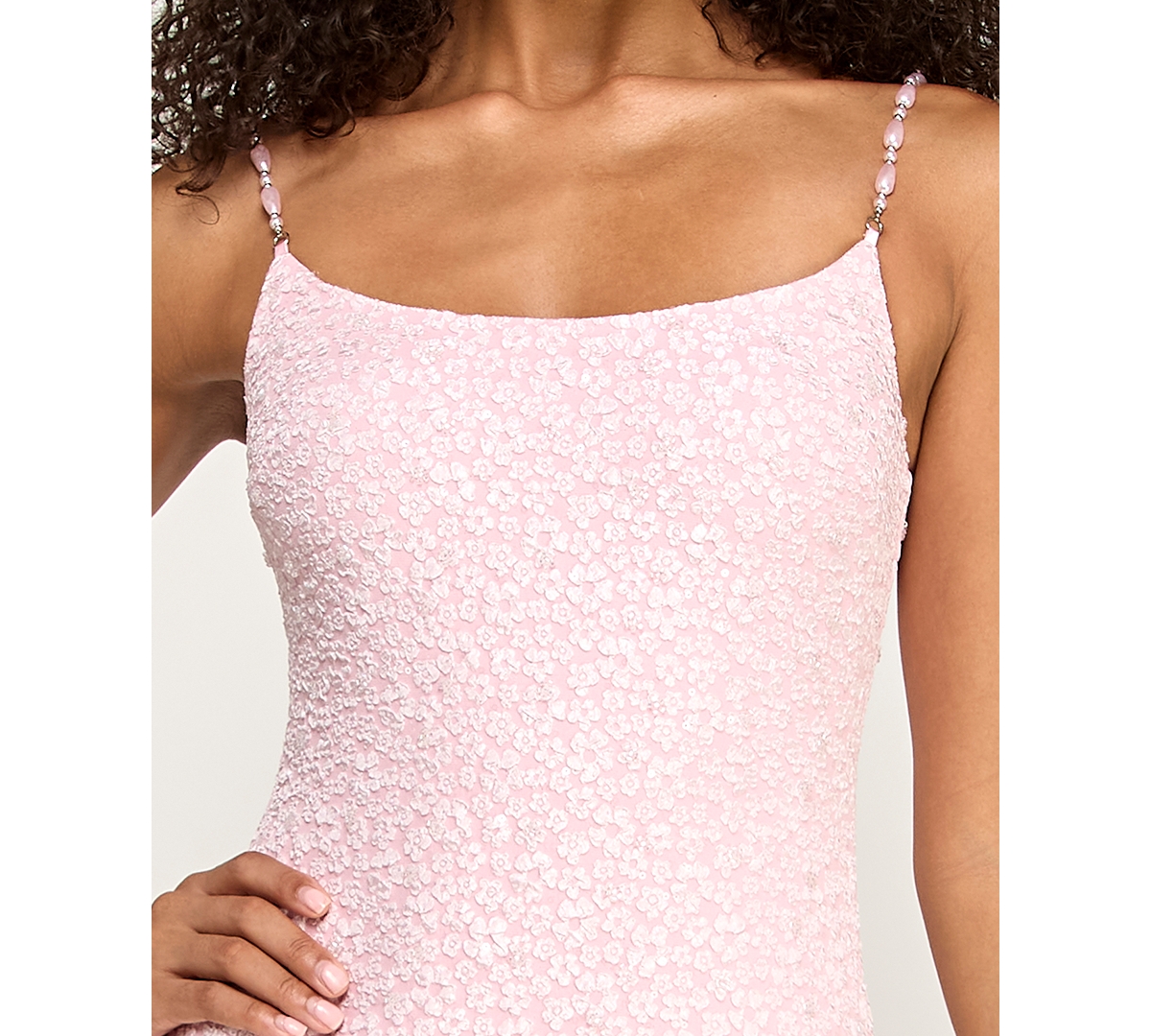 Alex & Sophia Juniors' Scoop Neck Short Dress