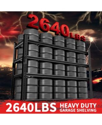 4-Tier 48 in W x 60 in H x 18 in D Adjustable Heavy Duty Metal Shelving Unit