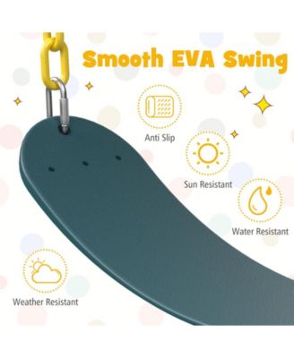 10 Feet Dome Climber with Swing and 800 Lbs Load Capacity-Green.