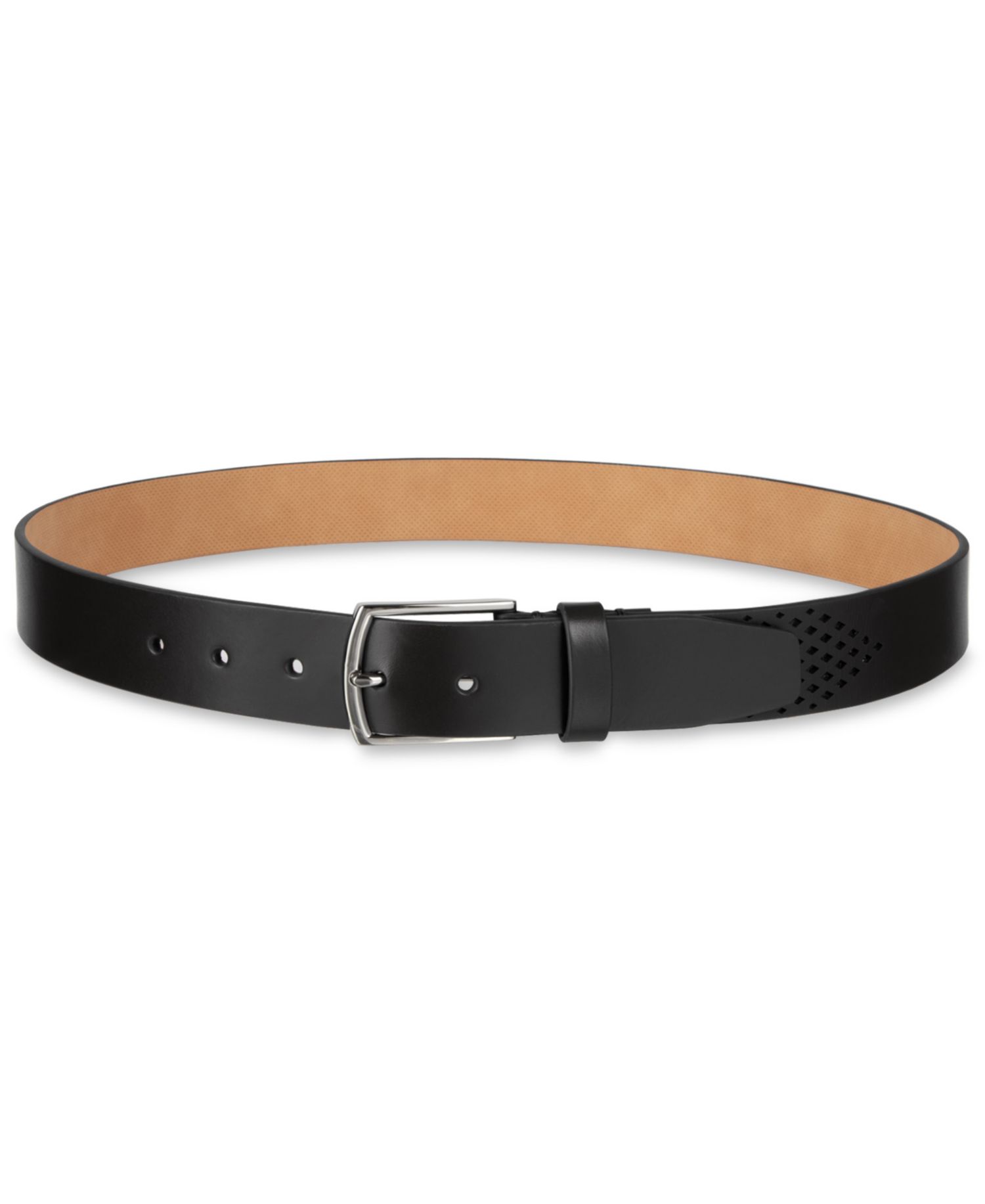 35MM Men's Washington Perforated Casual Leather Belt