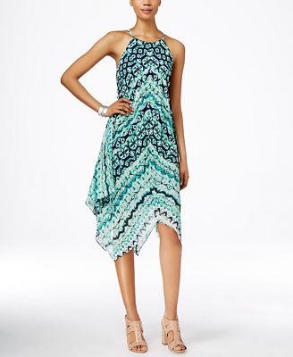 INC International Concepts Petite Printed Halter Dress, Created for Macy&#39;s - Dresses - Petites ...
