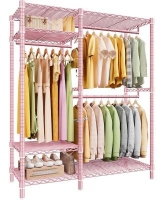 Clothes Rack Heavy Duty Loads 780LBS Clothing Racks for Hanging Clothes Adjustable Metal Portable Closet