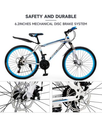 26-Inch 24-Speed Mountain Bike for Adults with Suspension Fork & Dual Disc Brakes, Ready for Adventure