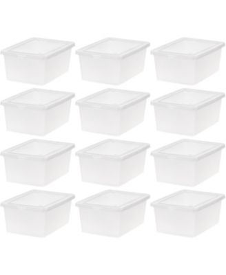 USA 15 Qt Storage Bins with Lids, 12Pk