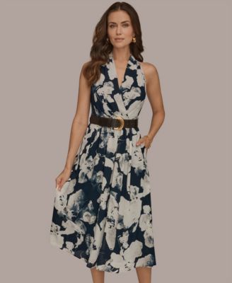 Women's Fit and Flare Midi Dress
