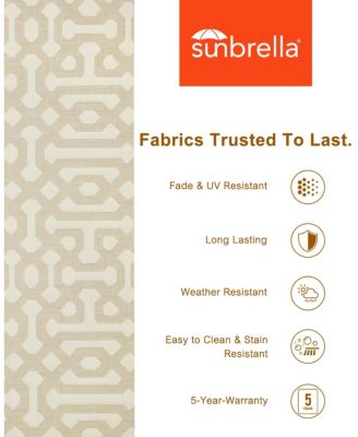 Outdoor Patio Chair Cushions Set, Sunbrella Fabric Weather-Resistant Outdoor Cushion with Individual Pocket Springs