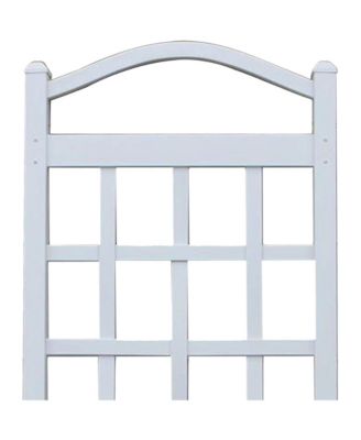 Dura-Trel Cambridge 28 x 75 Inch PVC Vinyl Outdoor Garden Patio Trellis, White