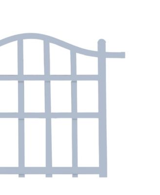 Dura-Trel Melrose 35 x 75 Inch Vinyl Outdoor Garden Patio Plant Trellis, White