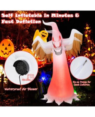 6 ft Halloween Inflatable Ghost Quick Blow up Halloween Decor with LED Lights