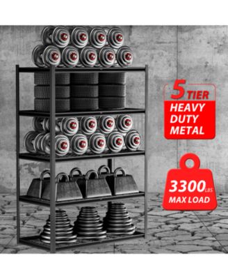 48 in W x 72 in H x 24 in D Adjustable Heavy Duty Concealed Column Metal Shelving Unit