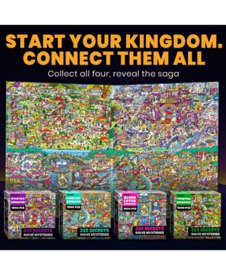 1000 Piece Puzzle for Adults with 223 Hidden Secrets & Audio Story – Blush Lotus Kingdom