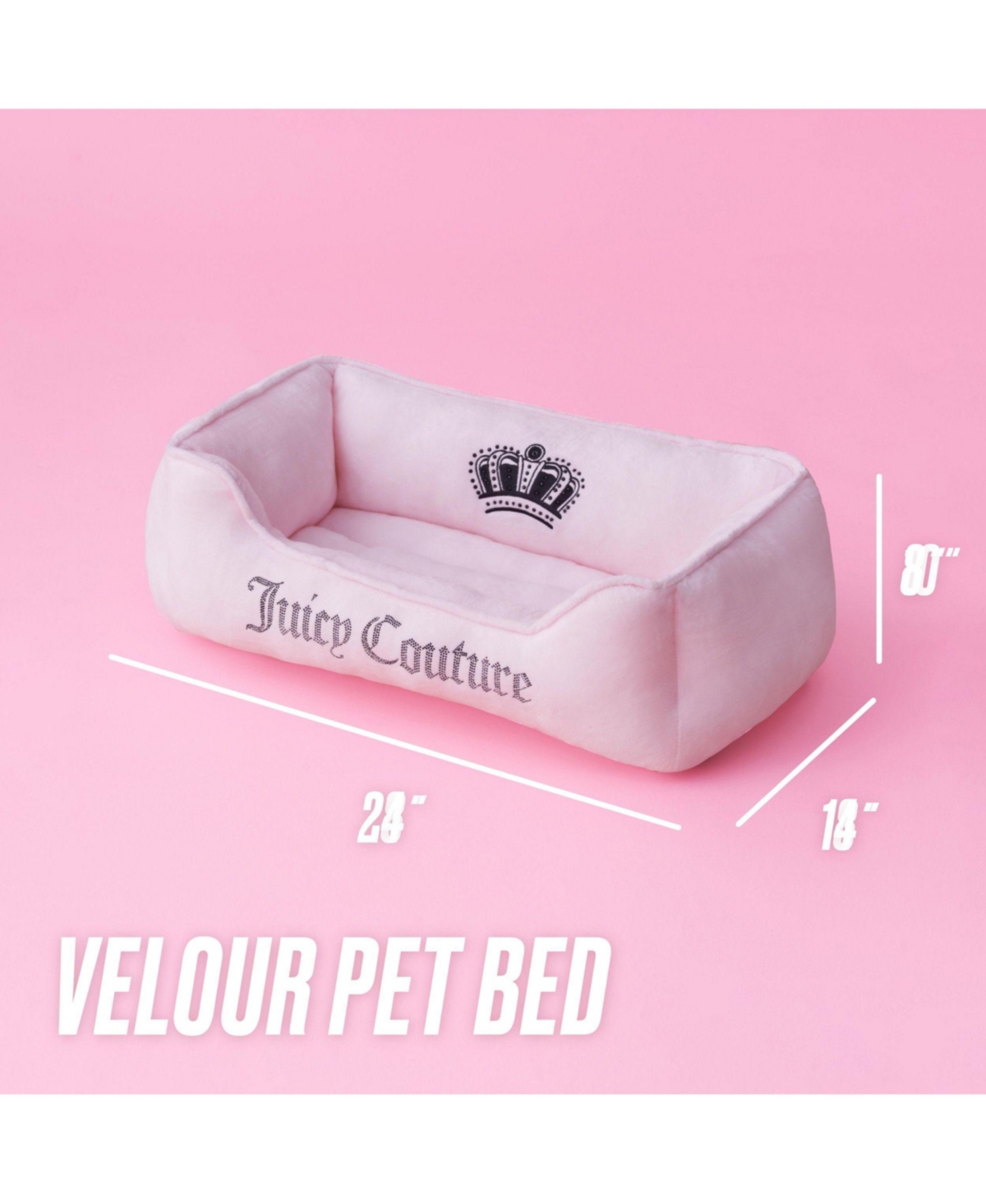 Juicy Couture Crown Bling Pet Bed