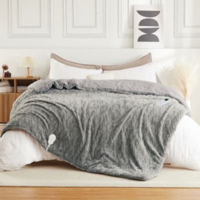 King Size Tufted Electric Heated Comforter Blanket with Wireless 2-Zone Controller 104" x 90"